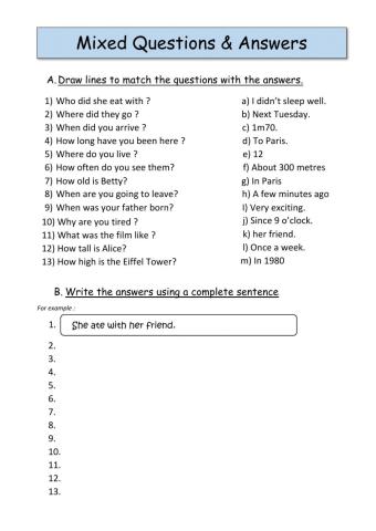 Mixed Questions & Answers