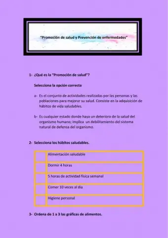 “Promoción de salud y Prevención de enfermedades”