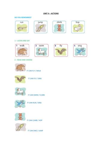 Unit 4 - Actions