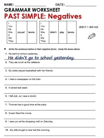 Past Simple - Negative