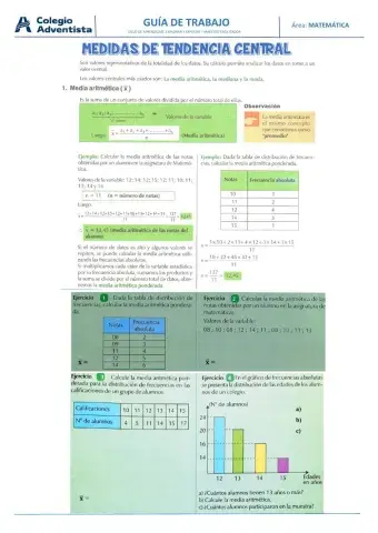Medidas de tendencia central