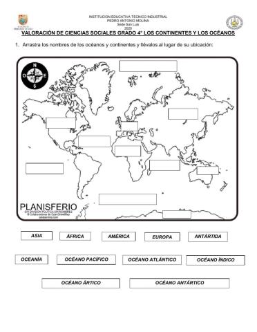 Océanos y continentes