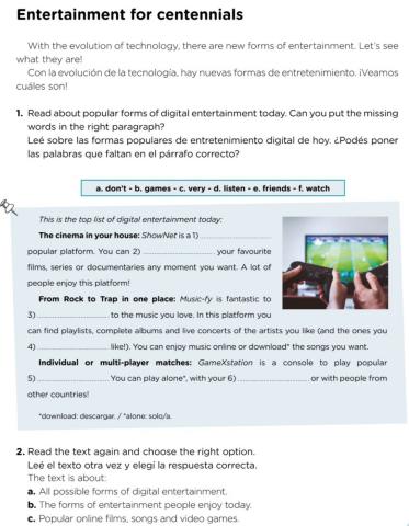 Entertainment for Centennials