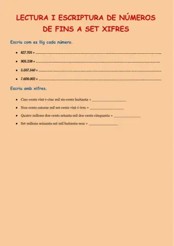 Lectura i escriptura de números de set xifres