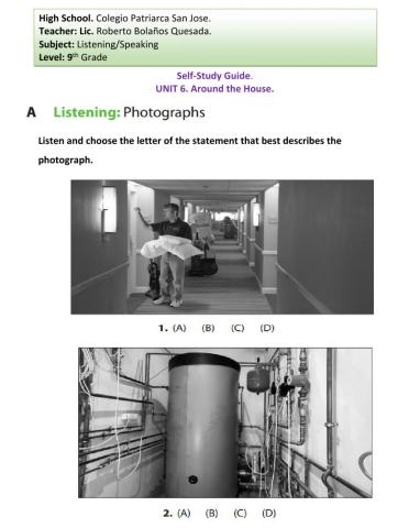 UNIT 6. AROUND THE HOUSE 3. MINI TEST