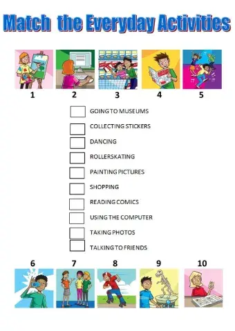 Match the free time activities tiger 4 macmillan