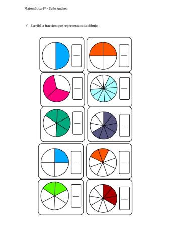 Fracciones: representación.
