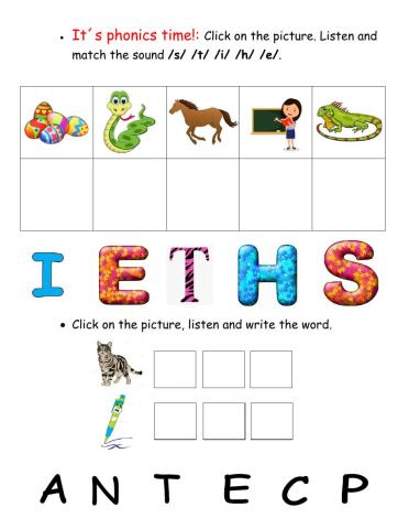 It-s phonics time -s- -t- -i- -h- -e-