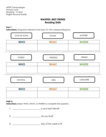 Wanted:best friend reading skills