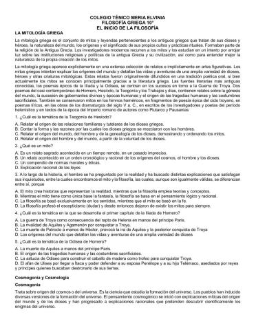 El inicio  de la  filosofía