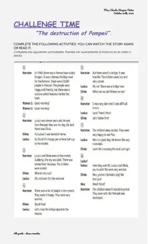 The destruction of Pompeii