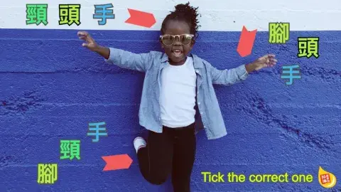 頭頸手腳 in Cantonese