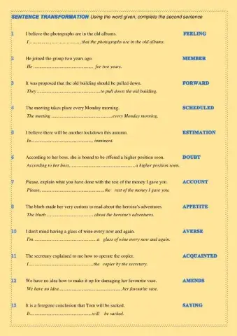 Sentence Transformation