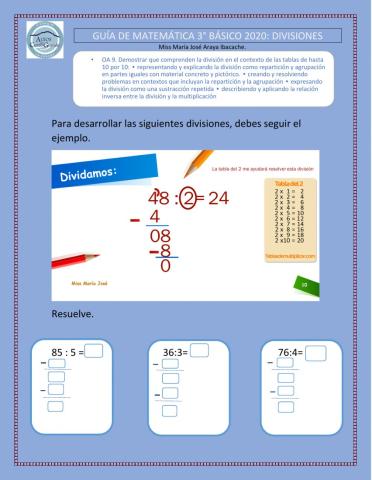 Divisiones extendidas