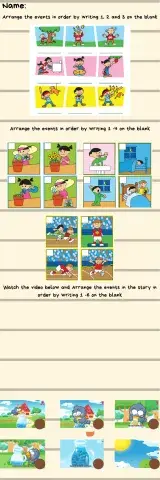 Sequencing Events Quiz