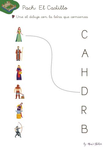 Unir Personajes con sus iniciales