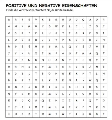 Positive und negative Eigenschaften