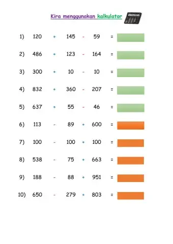 Kira Menggunakan Kalkulator