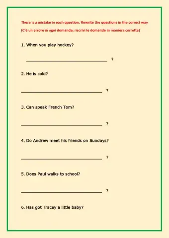 Interrogative form - Presentt simple