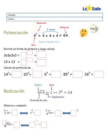 Portencias,raiz y combinados