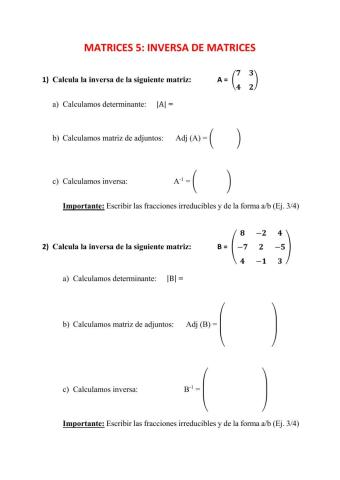Inversa de matrices