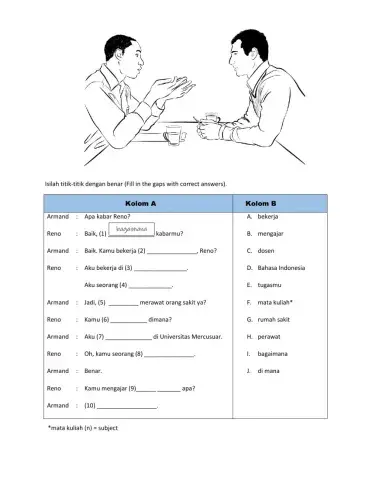 Mengisi paragraf rumpang A1