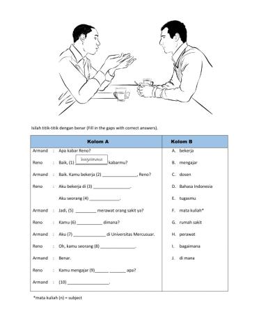 Mengisi paragraf rumpang A1