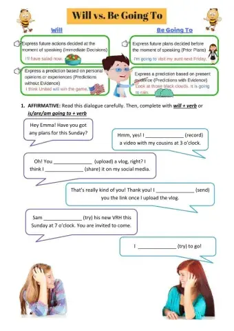 WILL vs GOING TO - Talking about the future