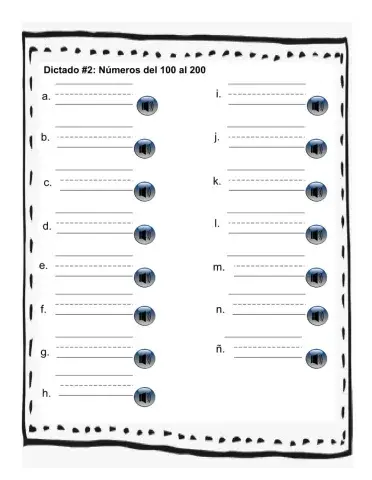 Dictado 100 al 200