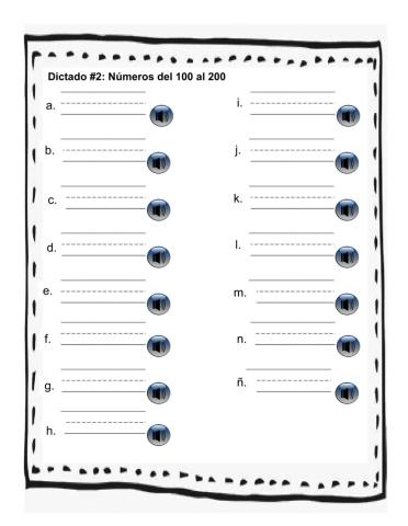 Dictado 100 al 200