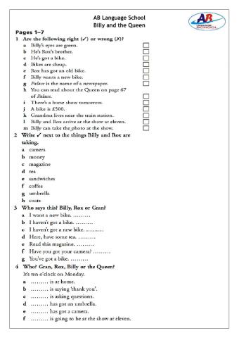 Billy and the Queen pages 1 to 7