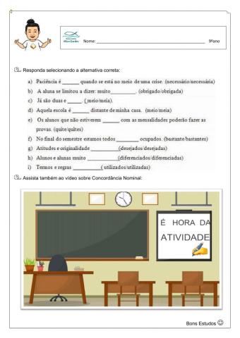 Atividade de Concordância Nominal