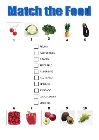 Match the food tiger 5 macmillan