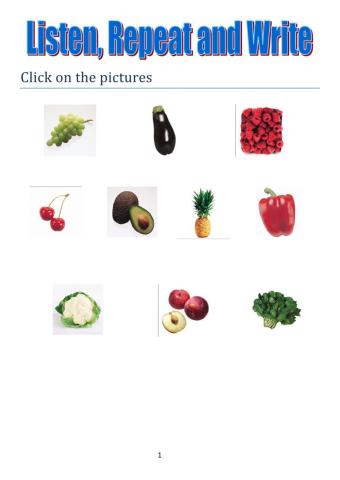 Listen, repeat and write the food tiger 5 macmillan