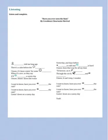 Have you ever seen the Rain