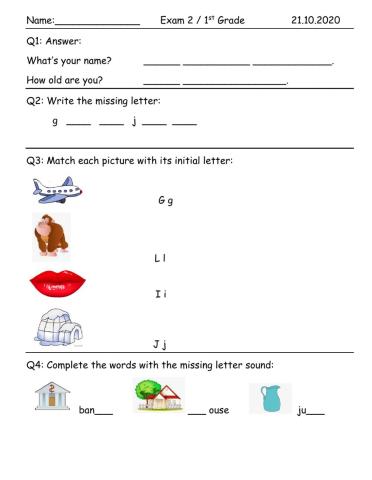 Alphabet worksheet