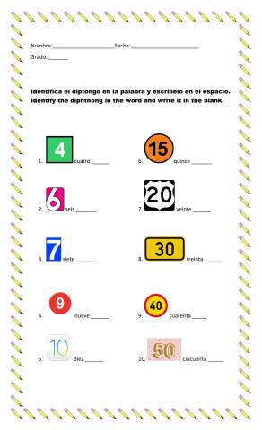 Los diptongos Grade 6 The phonetic system