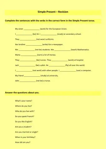 Simple Present - Revision