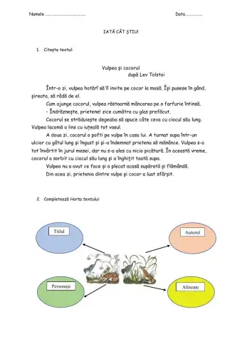 Evaluare textul narativ