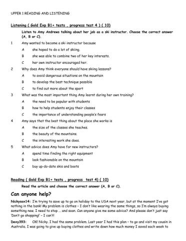 Upper intermediate 1      Lesson 29