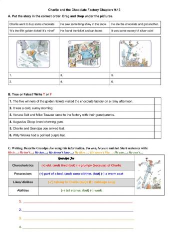 Reading: Charlie and the Chocolate Factory Chapters 9-13