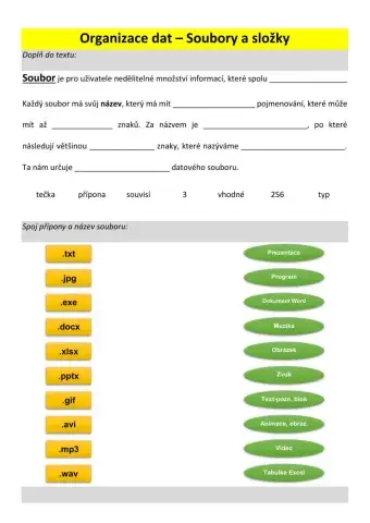 ICT - Soubory a složky - opakování