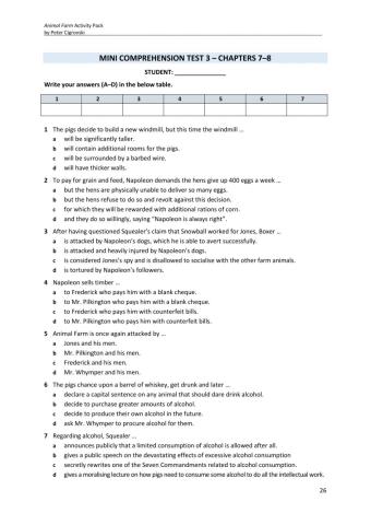 Animal farm chapter 7-8