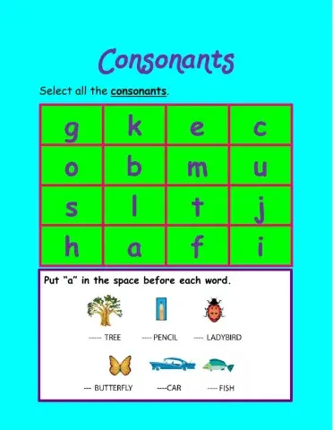 Consonants