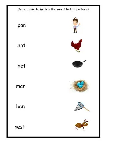 Phonics Match-Picture Comprehension