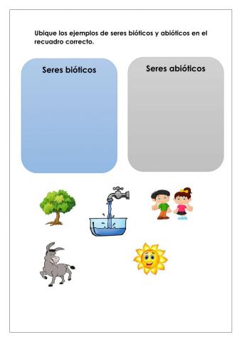 Seres bióticos y abióticos 