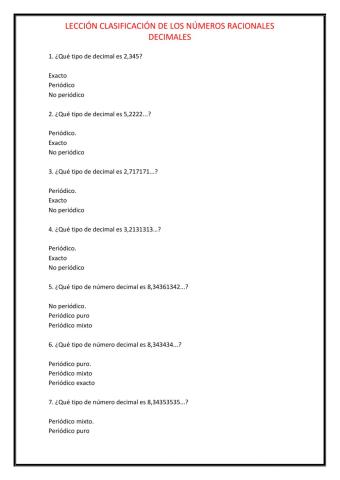 Racionales decimales