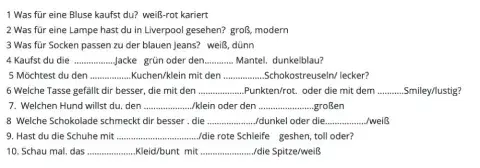 Adjektivdeklination, gemischt