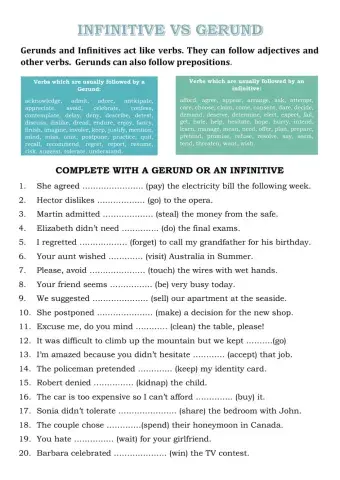 Gerund or infinitive