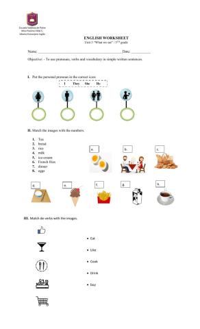 5th What we eat -Writing
